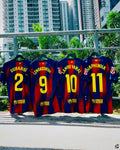 Barcelona Local 25/26 con parches de la UCL